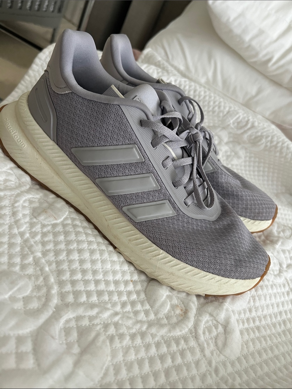 adidas Women’s Gray/mauve Mesh Athletic Running Shoes